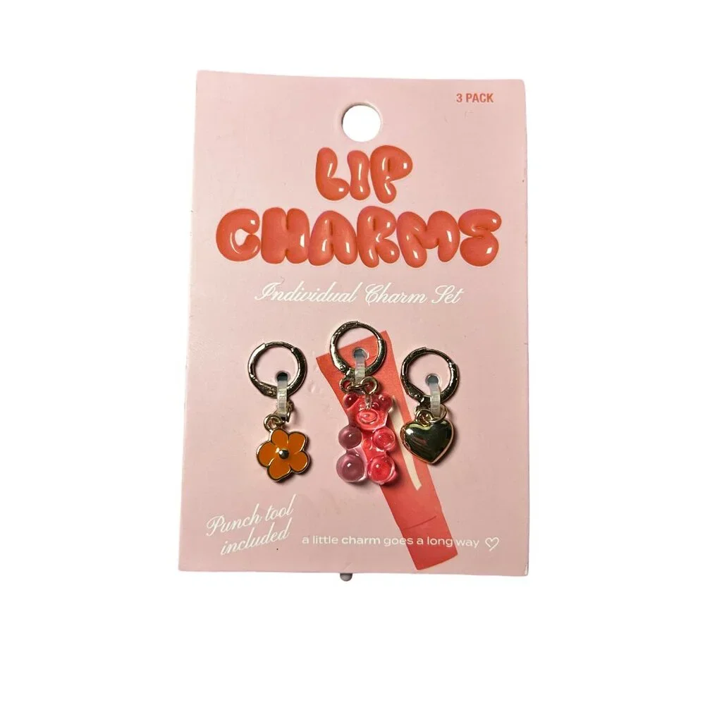 Gummy Bear Lip Gloss Charms 3pc Set Y2K Cute Kawaii Keychain Charm NWT